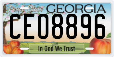 GA license plate CEO8896