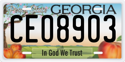 GA license plate CEO8903