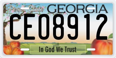GA license plate CEO8912