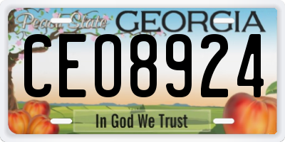 GA license plate CEO8924