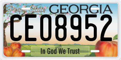 GA license plate CEO8952