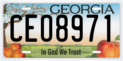 GA license plate CEO8971