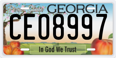 GA license plate CEO8997