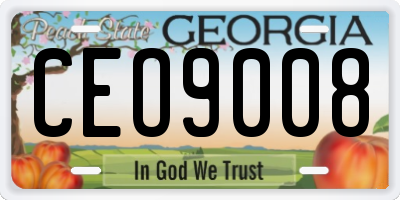 GA license plate CEO9008