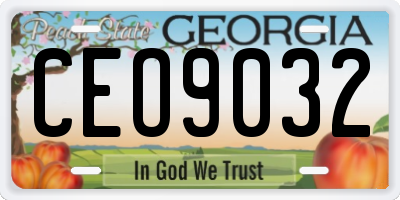 GA license plate CEO9032