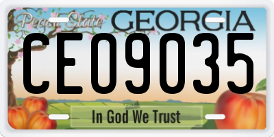 GA license plate CEO9035