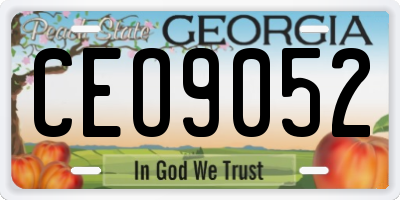 GA license plate CEO9052
