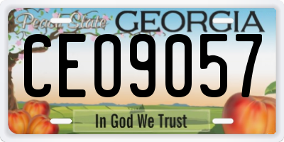 GA license plate CEO9057