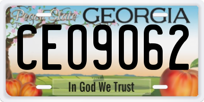 GA license plate CEO9062