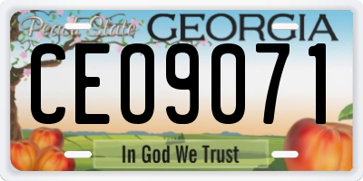 GA license plate CEO9071