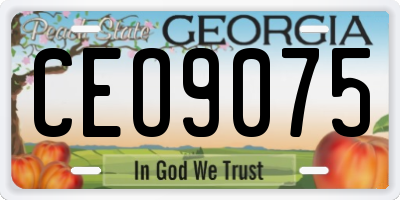 GA license plate CEO9075
