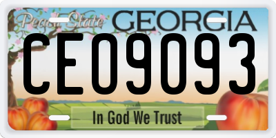 GA license plate CEO9093