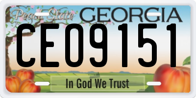 GA license plate CEO9151