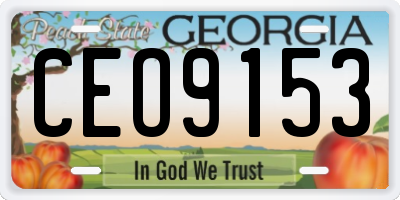 GA license plate CEO9153