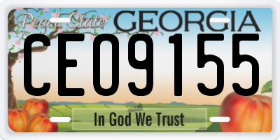 GA license plate CEO9155