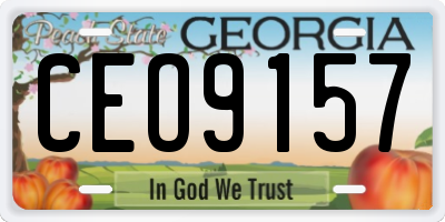 GA license plate CEO9157