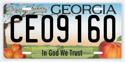 GA license plate CEO9160
