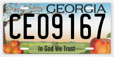 GA license plate CEO9167