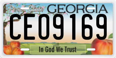 GA license plate CEO9169