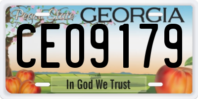 GA license plate CEO9179
