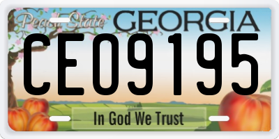 GA license plate CEO9195