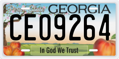 GA license plate CEO9264