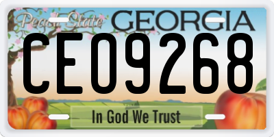 GA license plate CEO9268