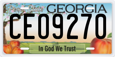 GA license plate CEO9270