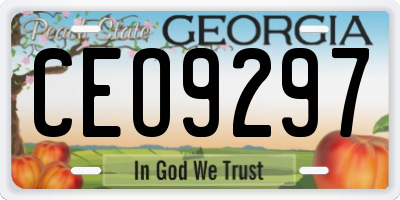 GA license plate CEO9297