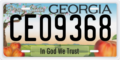 GA license plate CEO9368