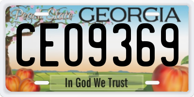 GA license plate CEO9369