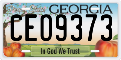 GA license plate CEO9373