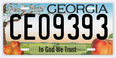 GA license plate CEO9393