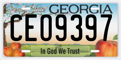 GA license plate CEO9397