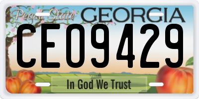 GA license plate CEO9429