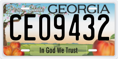 GA license plate CEO9432