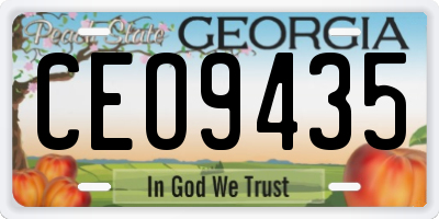 GA license plate CEO9435
