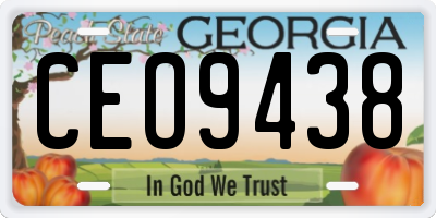 GA license plate CEO9438