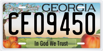 GA license plate CEO9450