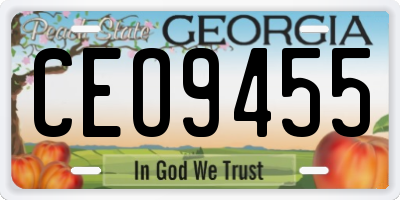 GA license plate CEO9455