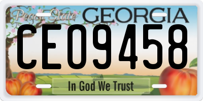 GA license plate CEO9458