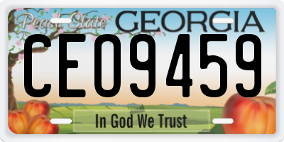 GA license plate CEO9459
