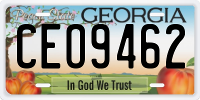 GA license plate CEO9462