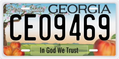 GA license plate CEO9469