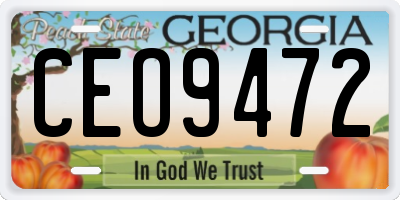 GA license plate CEO9472