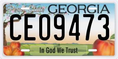 GA license plate CEO9473