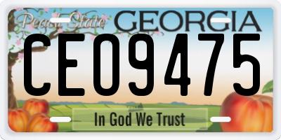 GA license plate CEO9475