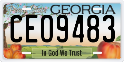 GA license plate CEO9483
