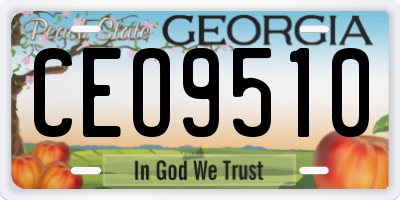 GA license plate CEO9510