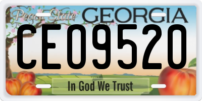 GA license plate CEO9520